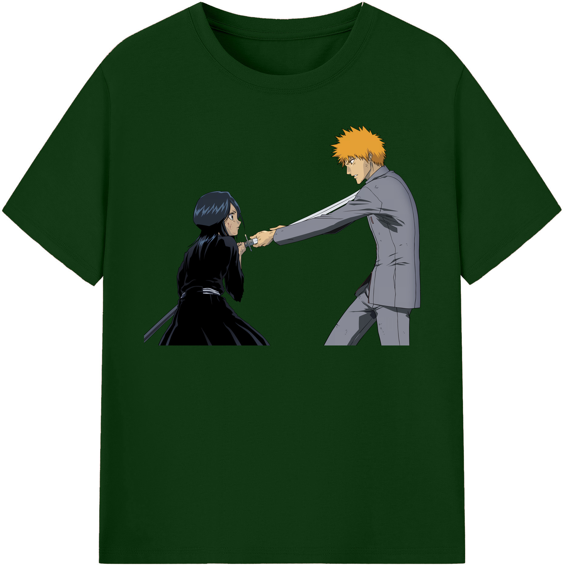 （画像用） ブリーチ 朽木ルキア BLEACH Kuchiki Rukia 綿100％半袖Tシャツ（フロントプリント）